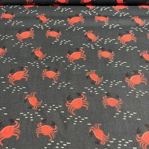 HALF YARD ~ Crazy Crab op marineblauwe quilt- en naaistof van Quilter&#39;s Showcase ~ 100% katoen premium kwaliteit quilt- en naaistof