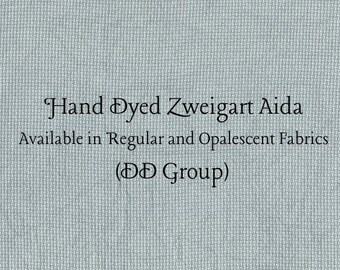 Nantucket Green Aida (Z-DDA-64) Hand Dyed Zweigart Cross Stitch Fabric