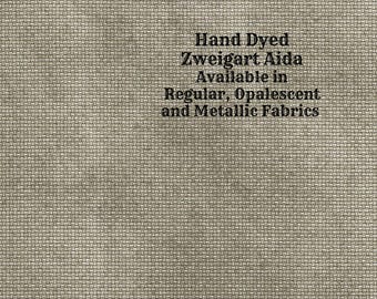 Swampy Aida (Z-BDA-103) Hand Dyed Zweigart Cross Stitch Fabric from Vintage NeedleArts ~ available in regular, opalescent and metallic Aida