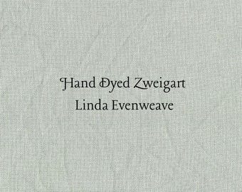 Sage Linda Evenweave (LND-91) Hand Dyed Zweigart Cross Stitch Fabric