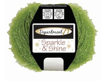 Department 71 Sparkle & Shine Yarn (Ivy) ~ #2 fine weight glitzy sparkle perfect for Christmas ornaments and glamming up your holiday items