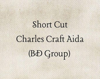 SHORT CUT - Khaki (BD) Hand Dyed Charles Craft Aida Cross Stitch Fabric