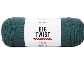 Big Twist Value Yarn (Dark Teal) ~ 100% worsted acrylic super soft machine washable super soft