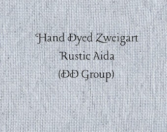 Gathering Storm Rustic Aida (OR-DDA-98) ~ Hand Dyed Zweigart Oatmeal Rustico Cross Stitch Fabric