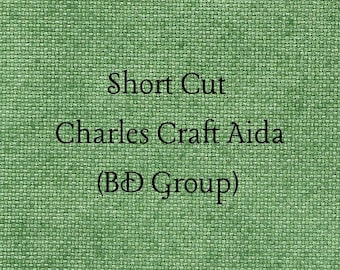 SHORT CUT - Rosemary (BD) Hand Dyed Charles Craft Aida Cross Stitch Fabric