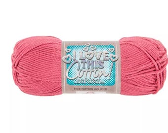 I Love This Cotton! Yarn (Rosey Li) ~ soft machine washable 100% cotton yarn amigurumi crochet knitting