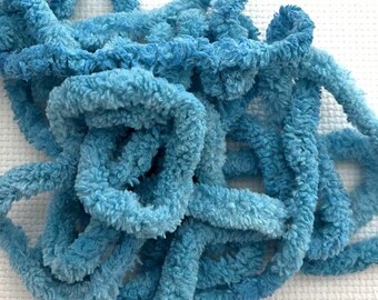 Turquoise Blue Petite Chenille Trim (PC-23) by Vintage NeedleArts ~ hand dyed 2 continuous yards