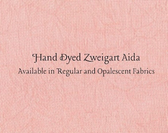 Coral Aida (Z-DDA-71) Hand Dyed Zweigart Cross Stitch Fabric