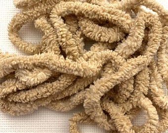 Caramel Creme Petite Chenille Trim (PC-61) by Vintage NeedleArts ~ hand dyed 2 continuous yards