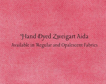 Watermelon Aida (Z-BDA-94) Hand Dyed Zweigart Cross Stitch Fabric