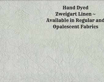 Sage Linen (LN-91) ~ Hand Dyed Zweigart Cross Stitch Fabric from Vintage NeedleArts - available in regular and opalescent linen