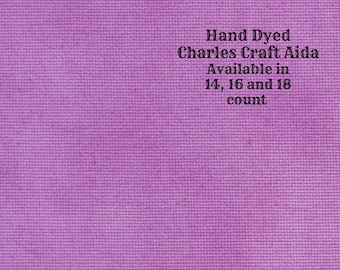 Violet Craze Aida (CC-BDA-86) ~ Hand Dyed DMC/Charles Craft Cross Stitch Fabric from Vintage NeedleArts