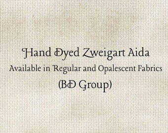 Khaki Aida (Z-BDA-38) Hand Dyed Zweigart Cross Stitch Fabric