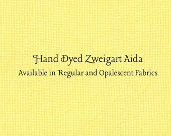 Saffron Aida (Z-DDA-54) Hand Dyed Zweigart Cross Stitch Fabric