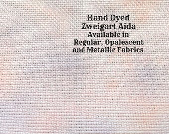 Butterfly Kisses Aida (Z-BDA-8-6-PT) Hand Dyed Zweigart Cross Stitch Fabric from Vintage NeedleArts ~ available in regular, opal & metallic