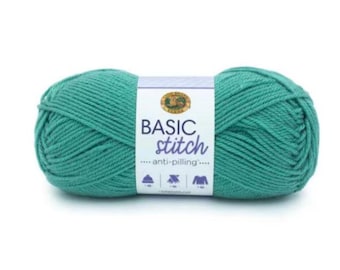Lion Brand Basic Stitch Anti-Pilling Yarn (Beryl) ~ 4 medium worsted weight 100% acrylic machine washable