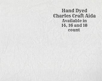 Tickle Me Taupe Aida (CC-DDA-117) ~ Hand Dyed DMC/Charles Craft Cross Stitch Fabric from Vintage NeedleArts