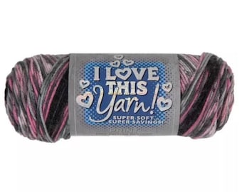 I Love This Yarn Print (Surprise Stripes) ~ super soft machine washable 100% acrylic
