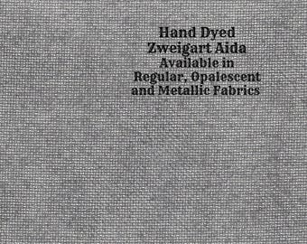Night Shadow Aida (Z-BDA-67) Hand Dyed Zweigart Cross Stitch Fabric from Vintage NeedleArts ~ available in regular, opalescent and metallic