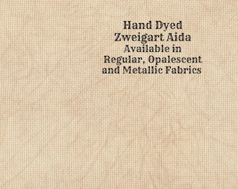 Gingerbread Aida (Z-DDA-99) Hand Dyed Zweigart Cross Stitch Fabric from Vintage NeedleArts ~ available in regular, opalescent and metallic