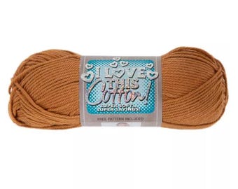 I Love This Cotton! Yarn (Antique Gold) ~ soft machine washable 100% cotton