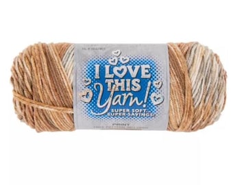 I Love This Yarn Print (Birchwood Cottage) ~ super soft machine washable 100% acrylic