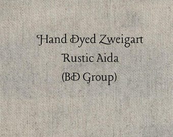 Timeless Gray Rustic Aida (OR-BDA-1) ~ Hand Dyed Zweigart Oatmeal Rustico Cross Stitch Fabric