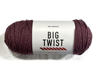 Big Twist Value Yarn ~ Eggplant ~ 100% worsted acrylic super soft machine washable super soft