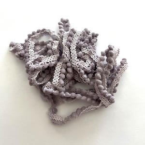 Lavender Lilacs Mini Pom Pom Trim (MPP-6) by Vintage NeedleArts ~ hand-dyed 2 continuous yards