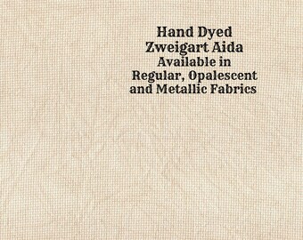 Cafe au Lait Aida (Z-DDA-22) Hand Dyed Zweigart Cross Stitch Fabric from Vintage NeedleArts ~ available in regular, opalescent and metallic