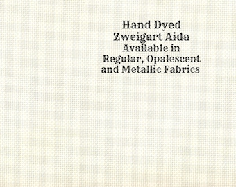Vanilla Aida (Z-BDA-90) Hand Dyed Zweigart Cross Stitch Fabric from Vintage NeedleArts ~ available in regular, opalescent and metallic Aida