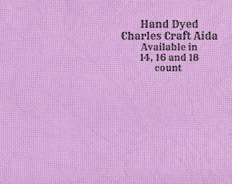 Orchid Aida (CC-DDA-85) ~ Hand Dyed DMC/Charles Craft Cross Stitch Fabric from Vintage NeedleArts