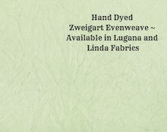 Sweet Grass Evenweave (LG/LND-12) Hand Dyed Zweigart Cross Stitch Fabric from Vintage NeedleArts ~ available in Lugana and Linda fabrics