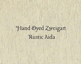 Almond Butter Rustic Aida (OR-DDA-56) ~ Hand Dyed Zweigart Oatmeal Rustico Cross Stitch Fabric