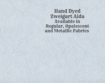 Denim Aida (Z-DDA-17) Hand Dyed Zweigart Cross Stitch Fabric from Vintage NeedleArts ~ available in regular, opalescent and metallic Aida