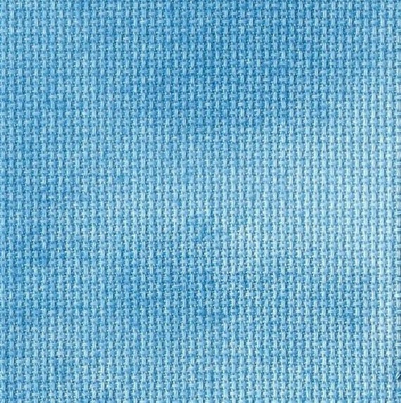 Caribbean Blue Aida (CC-BDA-16) ~ Hand Dyed Dmc/charles Craft