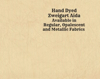 Harvest Gold Aida (Z-DDA-100) Hand Dyed Zweigart Cross Stitch Fabric from Vintage NeedleArts ~ available in regular, opalescent and metallic