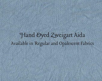 Truly Teal Aida (Z-DDA-119) Hand Dyed Zweigart Cross Stitch Fabric
