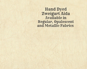 Caramel Creme Aida (Z-DDA-61) Hand Dyed Zweigart Cross Stitch Fabric from Vintage NeedleArts ~ available in regular, opalescent and metallic