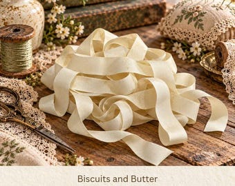 Biscuits & Butter Rustic Hand Dyed Ribbon (SB-56) ~ 5/8" wide seam binding crinkle trim ~ 5 continuous yards per package