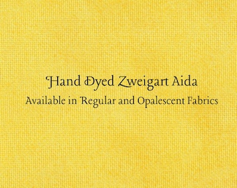 Saffron Aida (Z-BDA-54) Hand Dyed Zweigart Cross Stitch Fabric