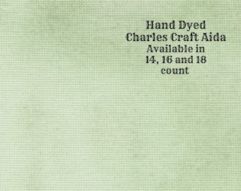 Cactus Aida (CC-BDA-48) ~ Hand Dyed DMC/Charles Craft Cross Stitch Fabric from Vintage NeedleArts