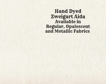 Oyster Beige Aida (Z-DDA-14) Hand Dyed Zweigart Cross Stitch Fabric from Vintage NeedleArts ~ available in regular, opalescent and metallic