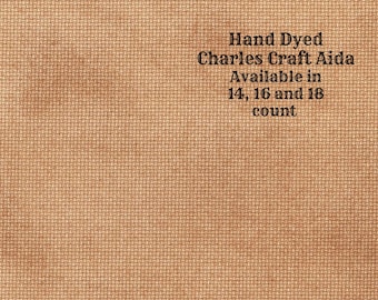 Pumpkin Spice Aida (CC-BDA-4) ~ Hand Dyed DMC/Charles Craft Cross Stitch Fabric from Vintage NeedleArts
