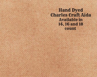 Sweet Potato Aida (CC-BDA-20) ~ Hand Dyed DMC/Charles Craft Cross Stitch Fabric from Vintage NeedleArts