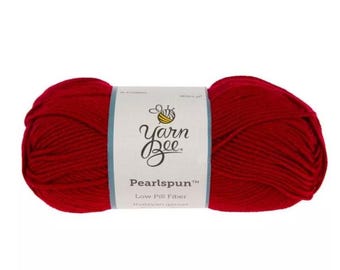 Yarn Bee Pearlspun Yarn (Malayan Garnet) ~ soft machine washable 100% low pill acrylic
