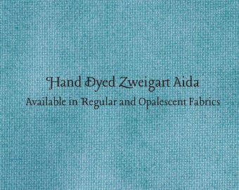 Peacock Aida (Z-BDA-9) Hand Dyed Zweigart Cross Stitch Fabric