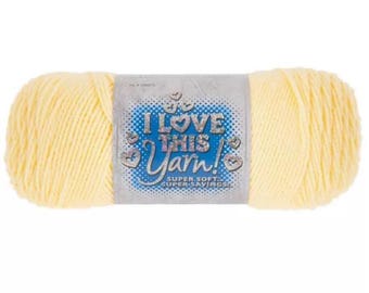I Love This Yarn! (Buttercup) ~ super soft machine washable 100% acrylic