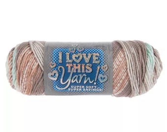 I Love This Yarn Print (Beach Ballad) ~ super soft machine washable 100% acrylic