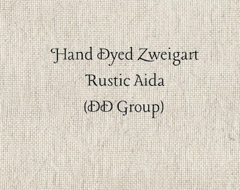 Magnolia Rustic Aida (OR-DDA-33) ~ Hand Dyed Zweigart Oatmeal Rustico Cross Stitch Fabric